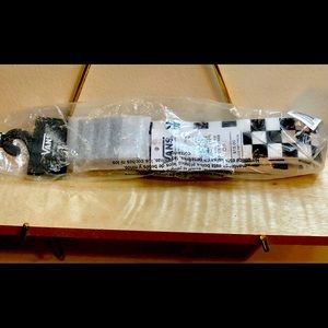 Men black/white checker Vans  belt.